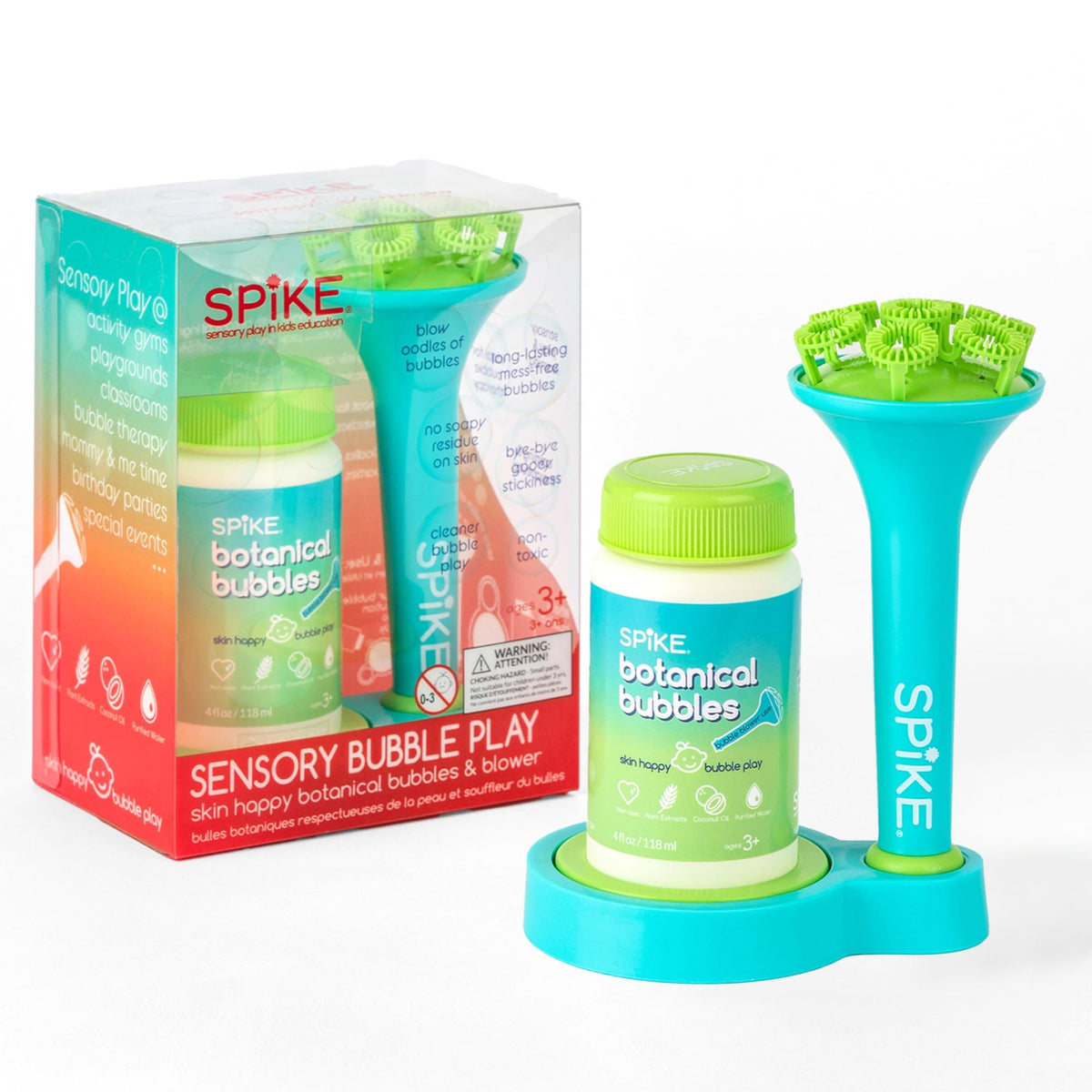 SPIKE party-ready Aqua setup with bubbles for memorable celebrations.