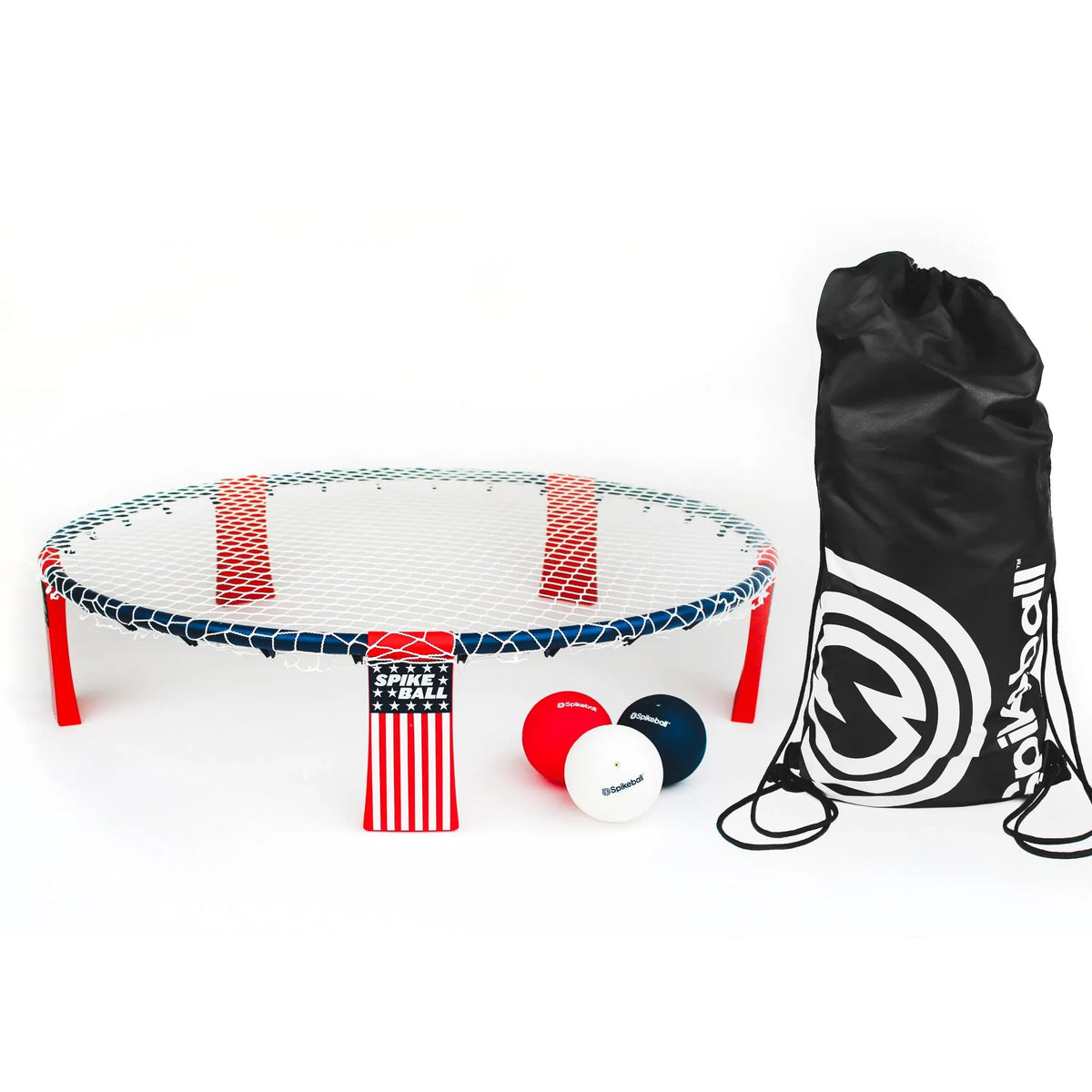 Spikeball Original Stars and Stripes package on lawn for outdoor play