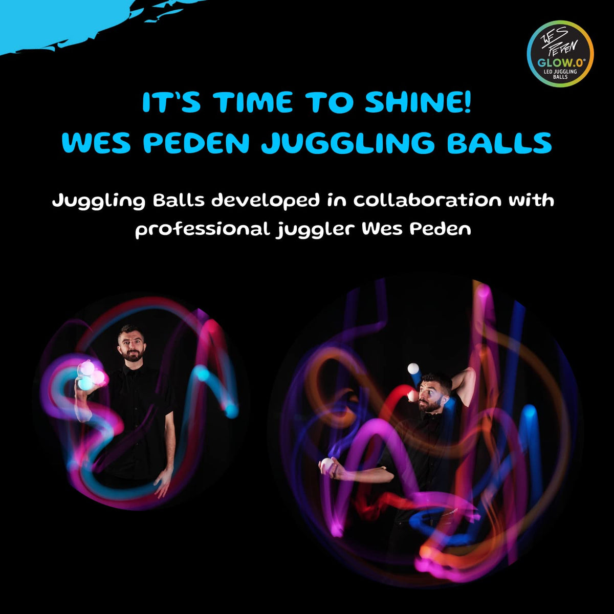 SPIN BALLS display of 20 color modes for dynamic practice sessions