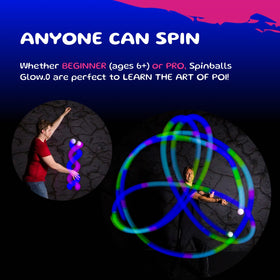 SPIN BALLS Glow.0 adjustable leashes for personalized length and control