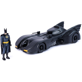 Spin Master Batman '89 Batmobile front view ready for display.