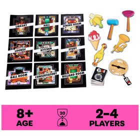 Spin Master Clue Giant Edition evidence cards highlight clues for strategic deduction during game night.