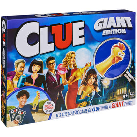 Spin Master Clue Giant Edition family game night imagery evokes cozy, inclusive play for all ages.