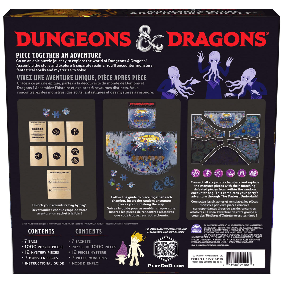 Spin Master D&D Build and Explore interlocking puzzle pieces close-up shows sturdy, thick-cut pieces