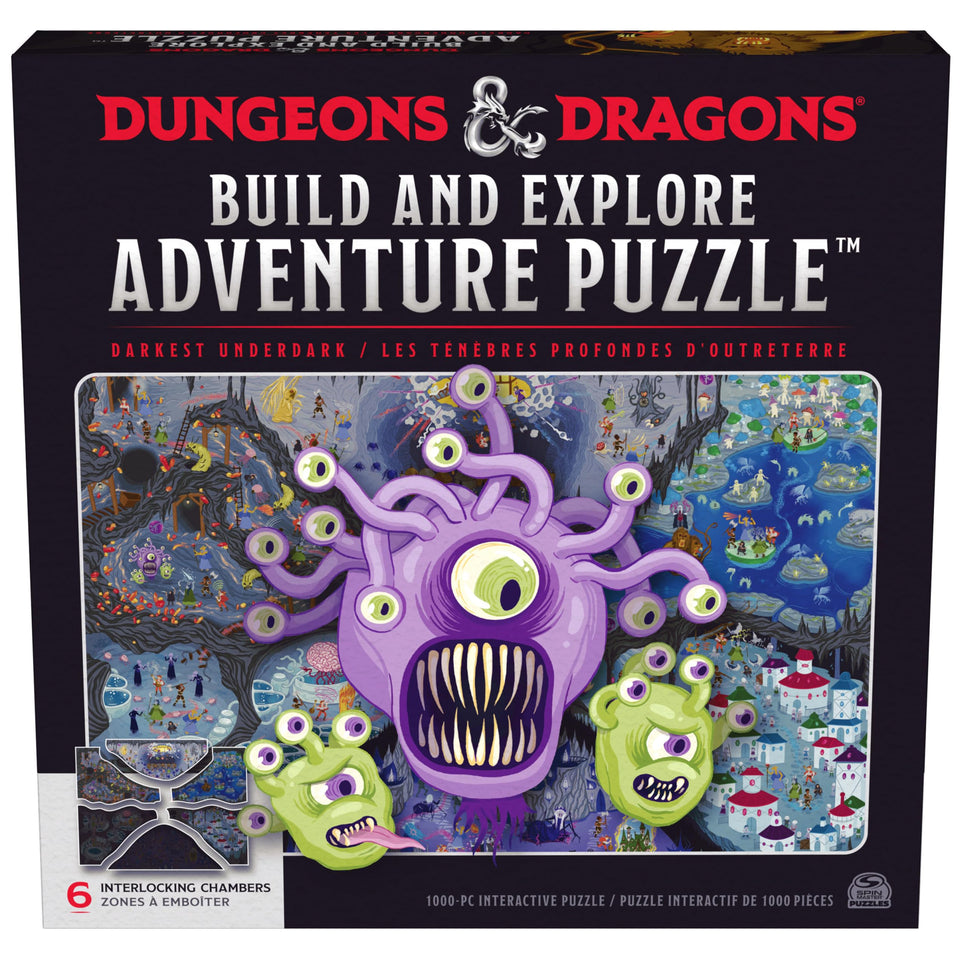 Spin Master Games D&D Build and Explore puzzle setup scene for puzzle night fun
