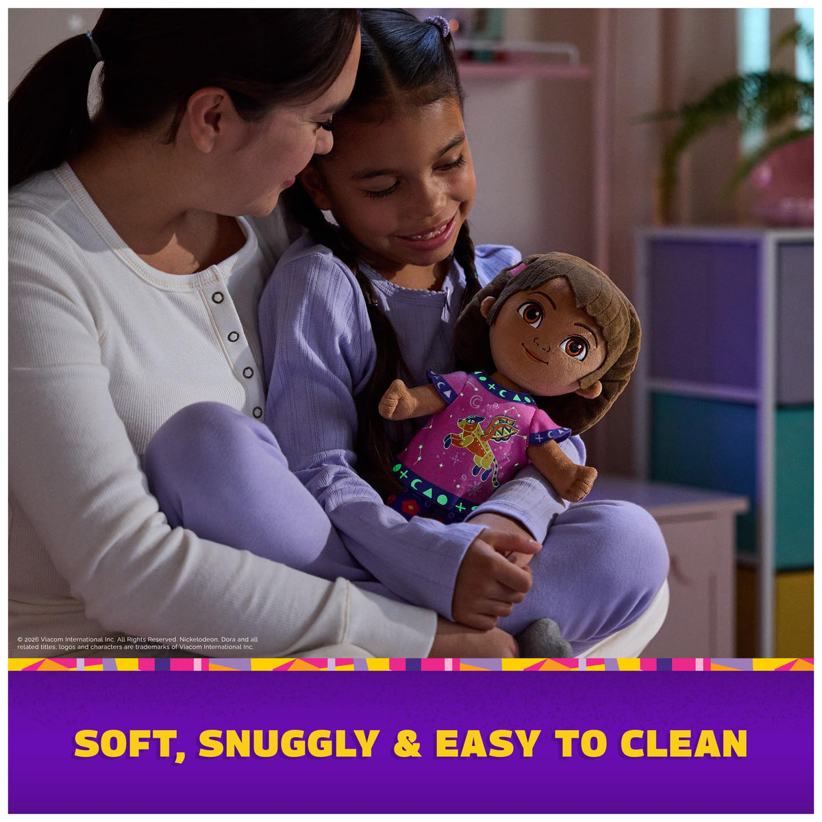 Spin Master Dora bedtime doll in pajamas with gentle glow effects