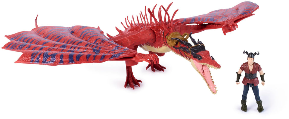 Spin Master DreamWorks Dragons Monstrous Nightmare and Snotlout with a dramatic 22-inch wingspan for dynamic play