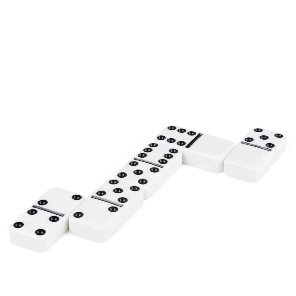 Ages 8 and up Dominoes setup ready for family play and friendly matches.
