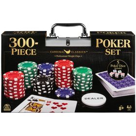 Spin Master Games Cardinal Classics poker set with aluminum case for easy transport.