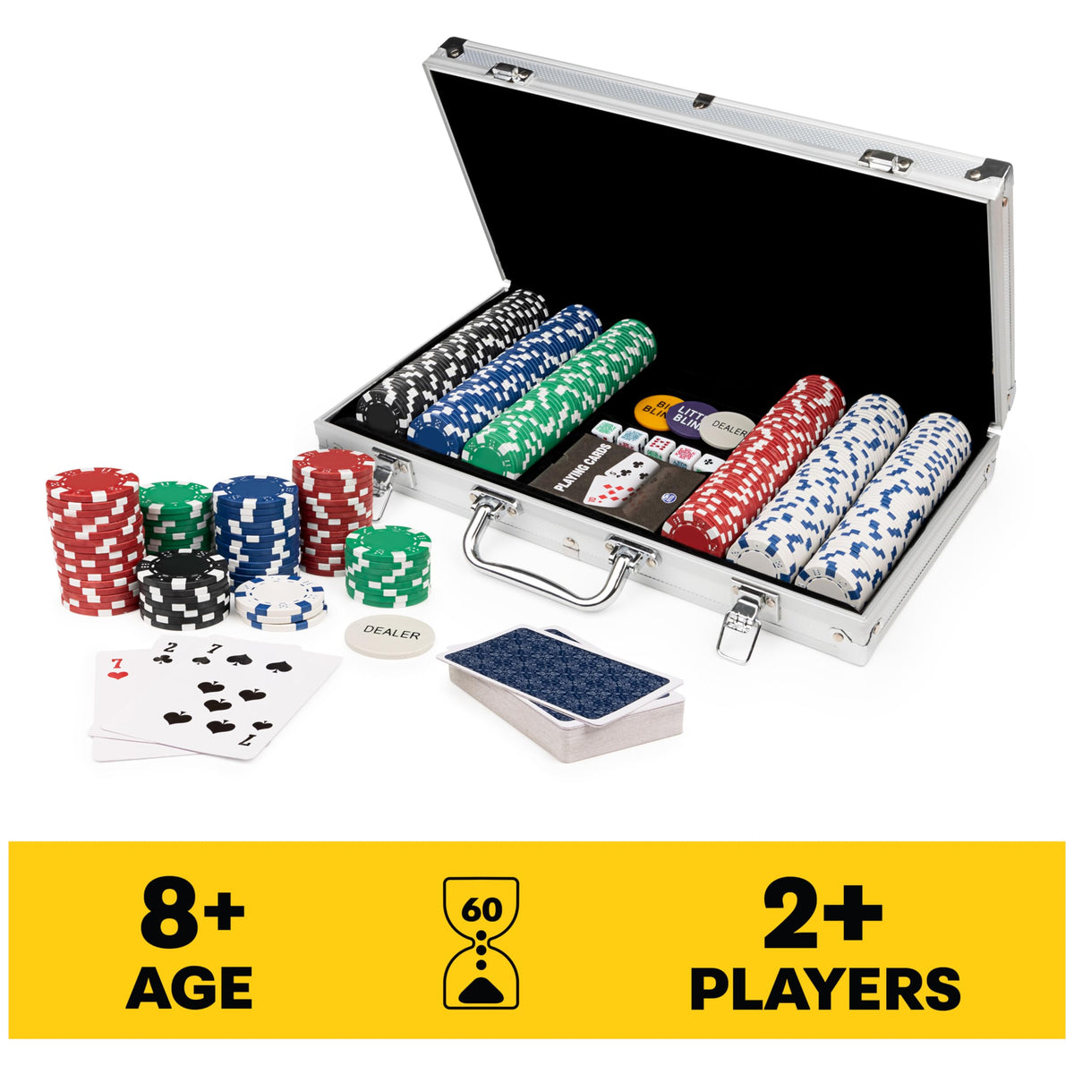 Spin Master Games Cardinal Classics professional-weight chips for realistic casino feel.
