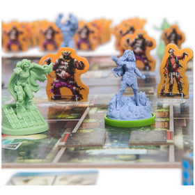 Spin Master Games DCeased bystander standee supporting mission objectives