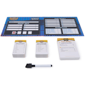 Face-off cards from Spin Master Games Family Feud Ultimate Edition inspire quick team debates.