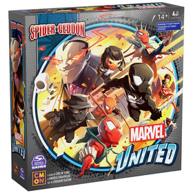 Spin Master Marvel United Spider-Geddon hero pieces for cooperative strategy night with friends.