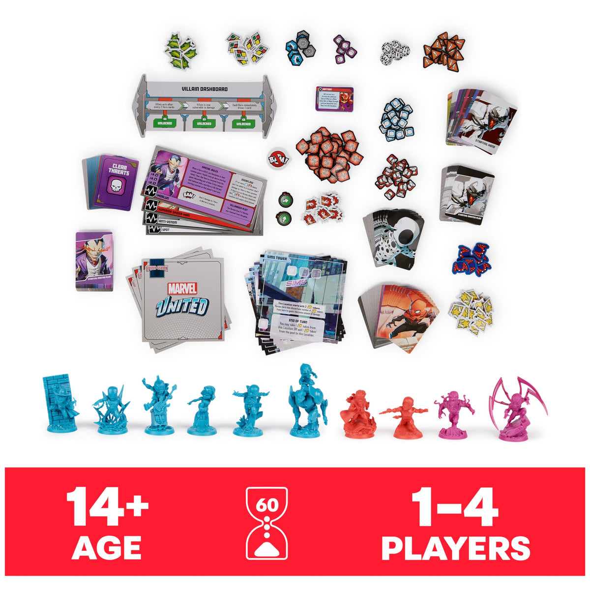 Spin Master Marvel United Spider-Geddon villain pieces ideal for tense team battles.