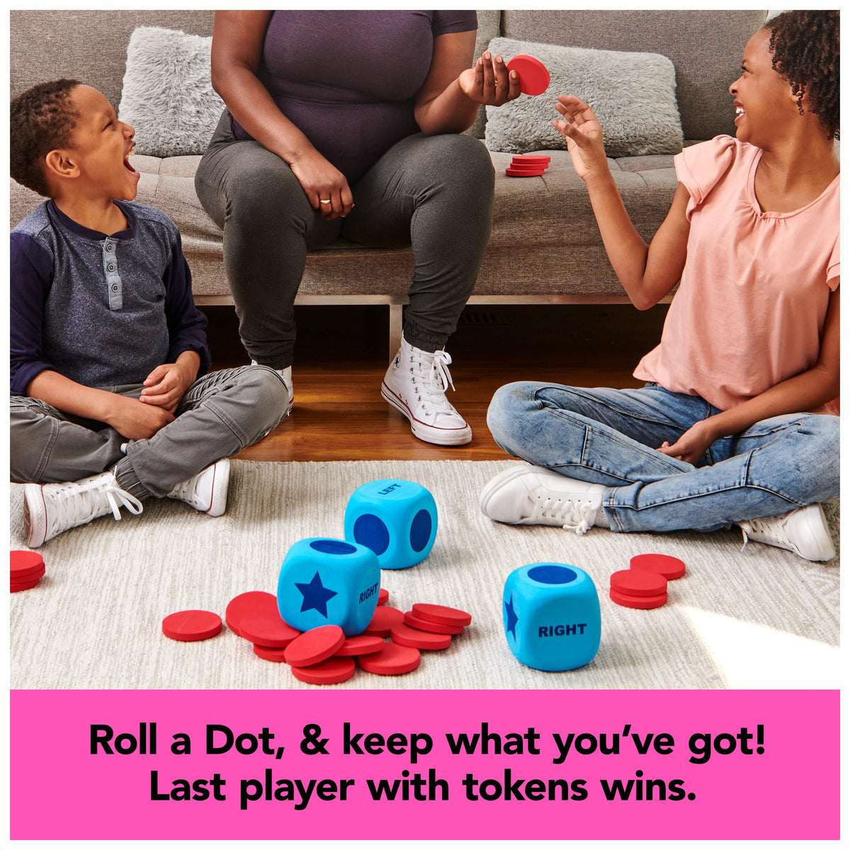 Spin Master Games Left Center Right Giant Edition is ideal for indoor and outdoor play.