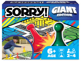 Spin Master Games Giant Sorry pawns on mat spark lively family fun