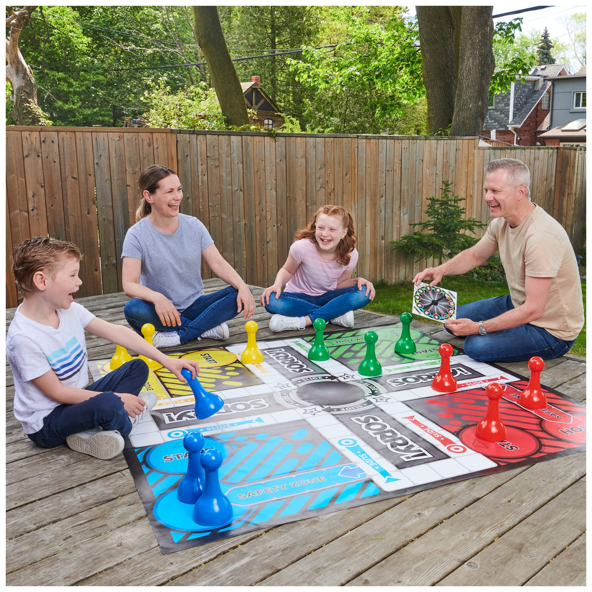 Spin Master Games Sorry race action on the oversized board