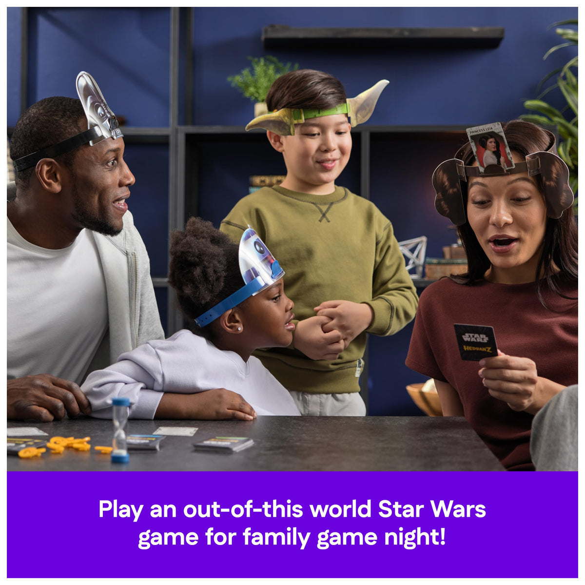 Spin Master Hedbanz 60-second timer helps pace rounds and boost excitement.