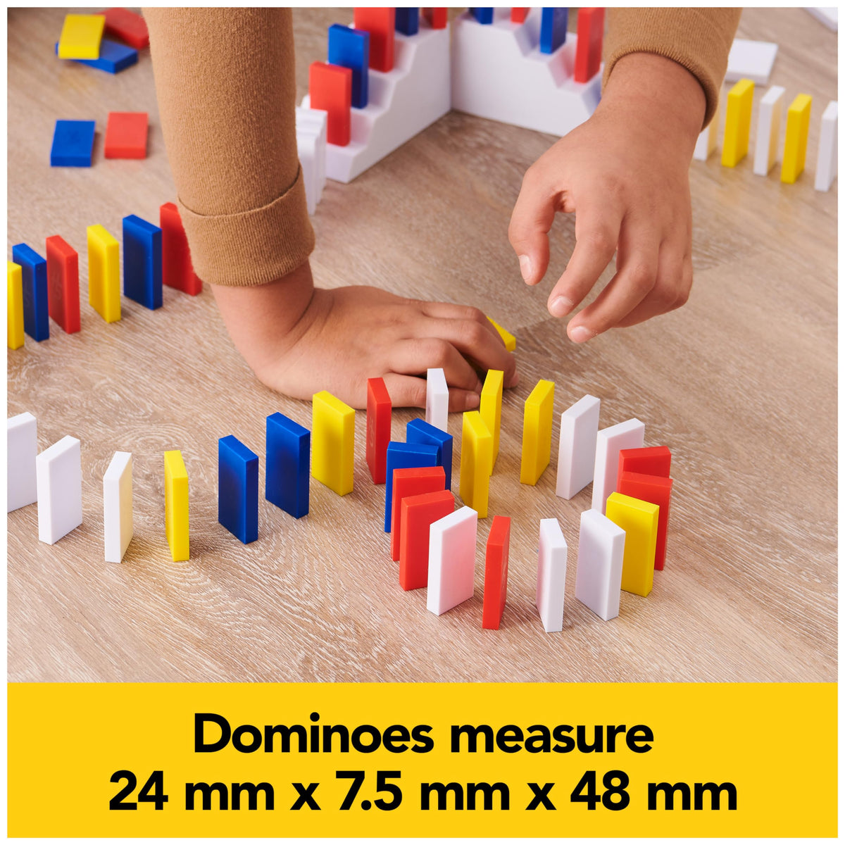 Spin Master Lily Hevesh H5 domino art builds with neon colors
