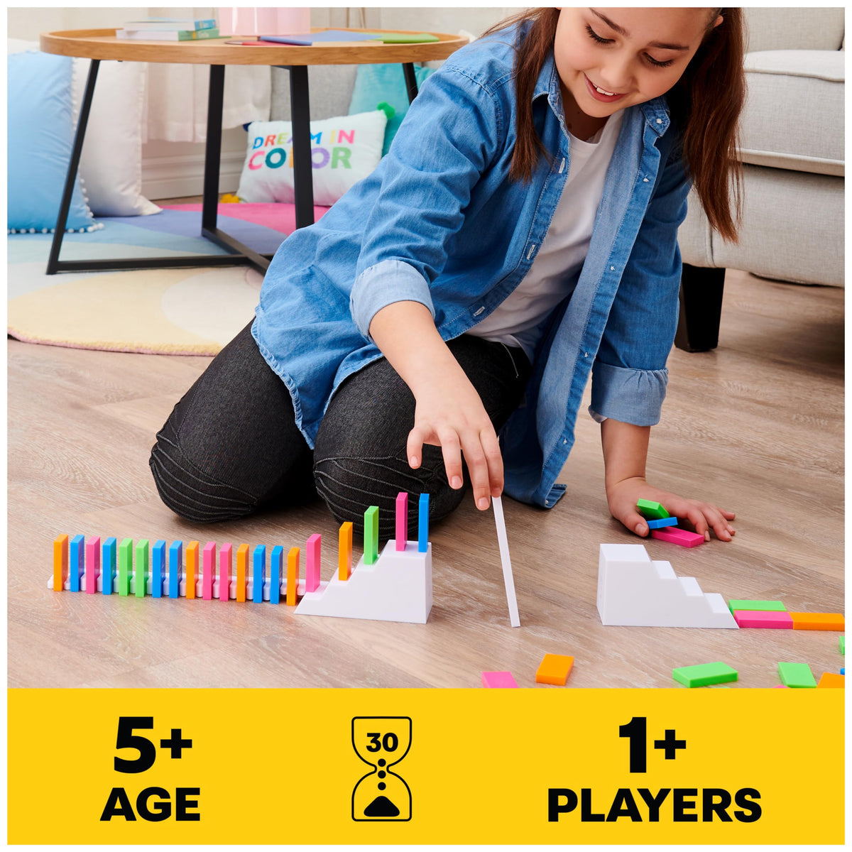 Spin Master Lily Hevesh H5 dominoes with accessories for quick setups