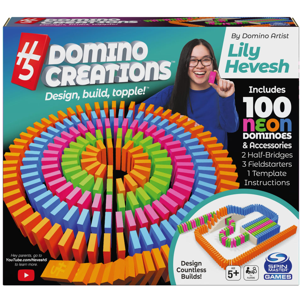 Spin Master Lily Hevesh H5 neon dominoes set for colorful builds
