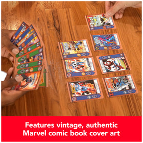 Spin Master Marvel Comic Hunters Spider-Man hero card highlights iconic character options.