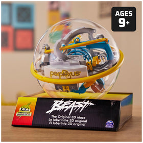 Spin Master Perplexus Beast shows 100 obstacles for challenging track design and focus.