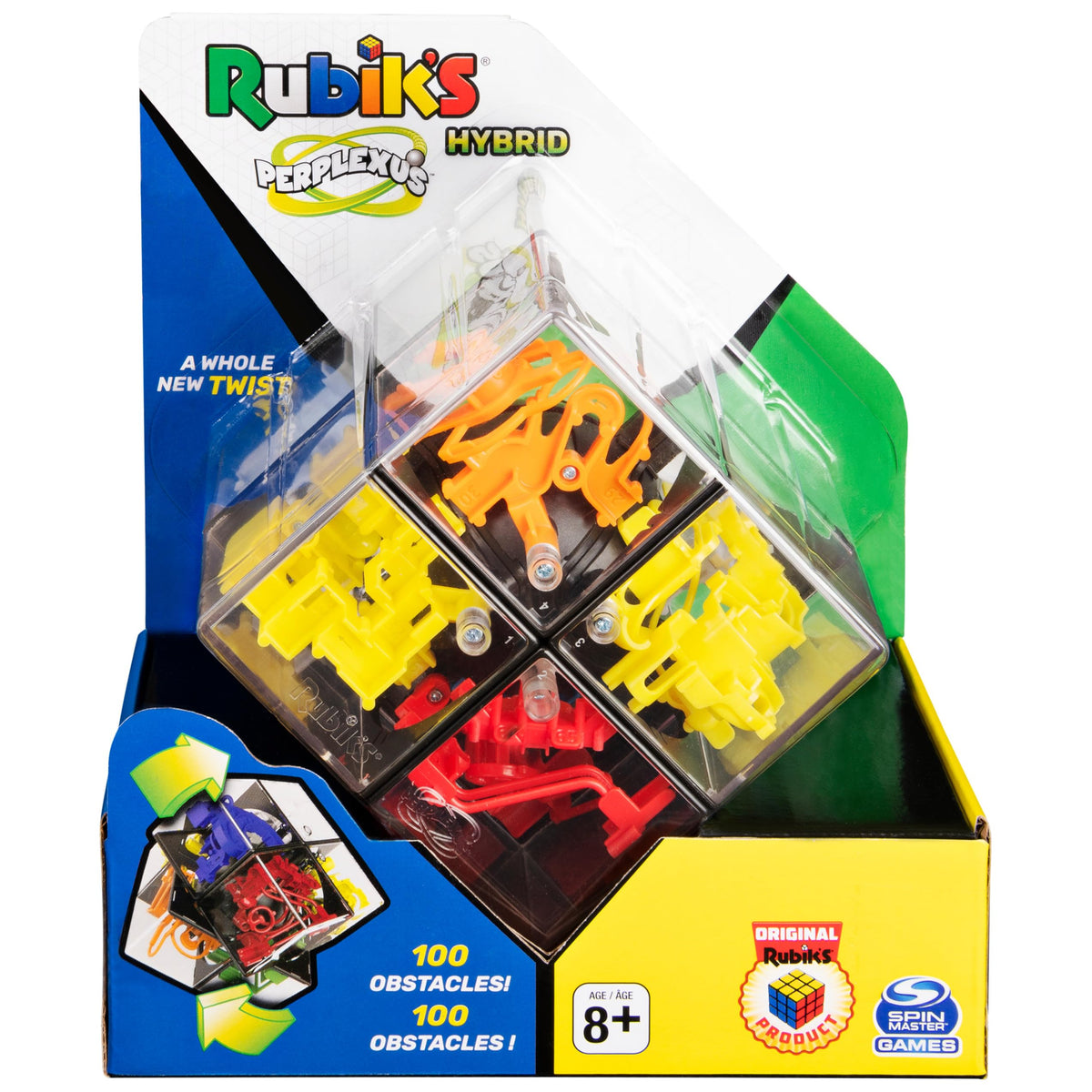 Spin Master Rubik’s Perplexus Hybrid 2x2 inner maze path enhances dexterity with each twist.