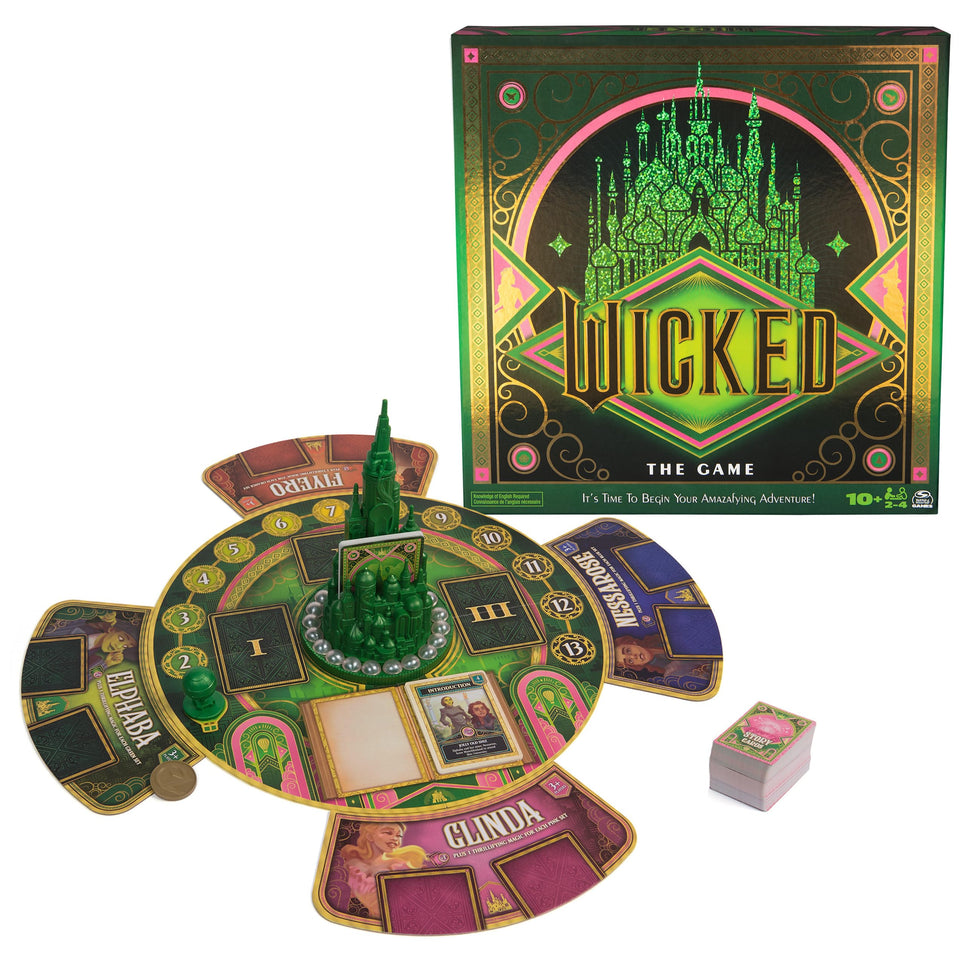 Spin Master Wicked Game Emerald City 3D centerpiece enhances family game night.