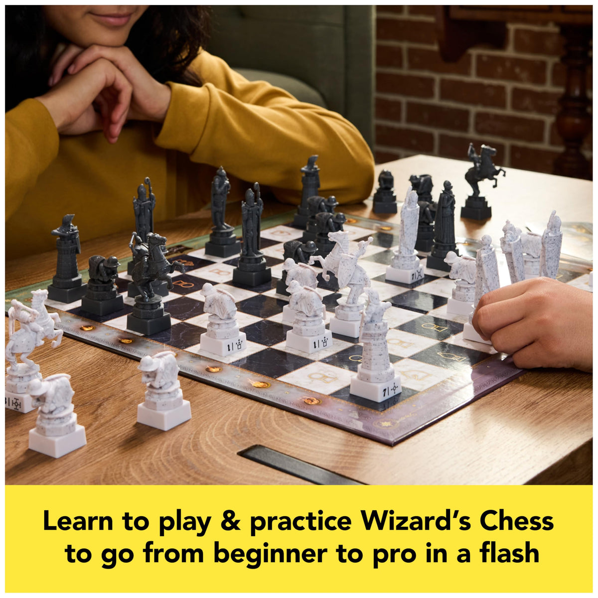Spin Master Wizarding Chess Double-Sided Board marking progress from learning to mastery