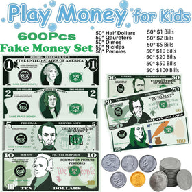 Spiricrystal plastic coins collection provides tactile currency for sorting and recognition