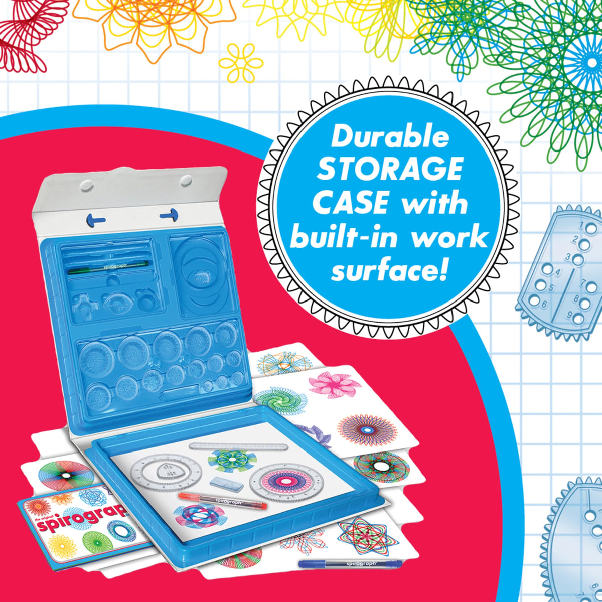 Spirograph Deluxe Set Spiro-Putty anchors pieces securely on paper.