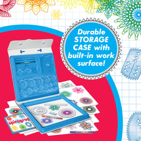 Spirograph Deluxe Set Spiro-Putty anchors pieces securely on paper.