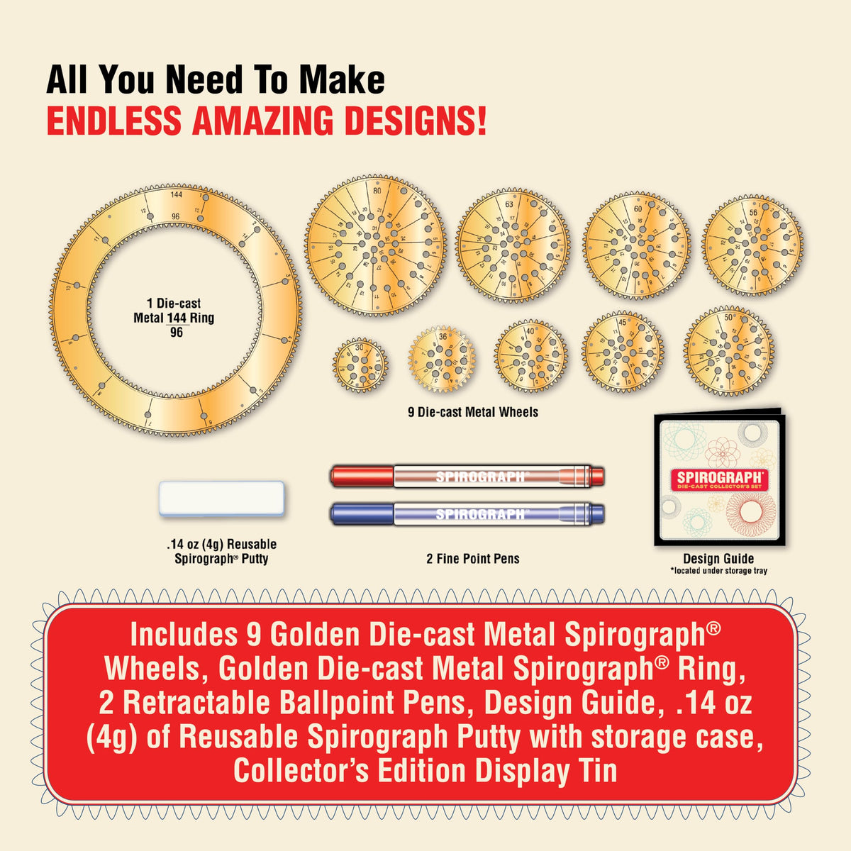 Spirograph design guide supports learning with step-by-step drawing ideas.