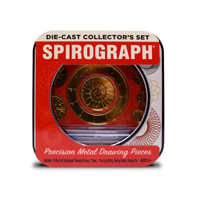 Spirograph die-cast collector wheels and ring offer precise spiral designs.