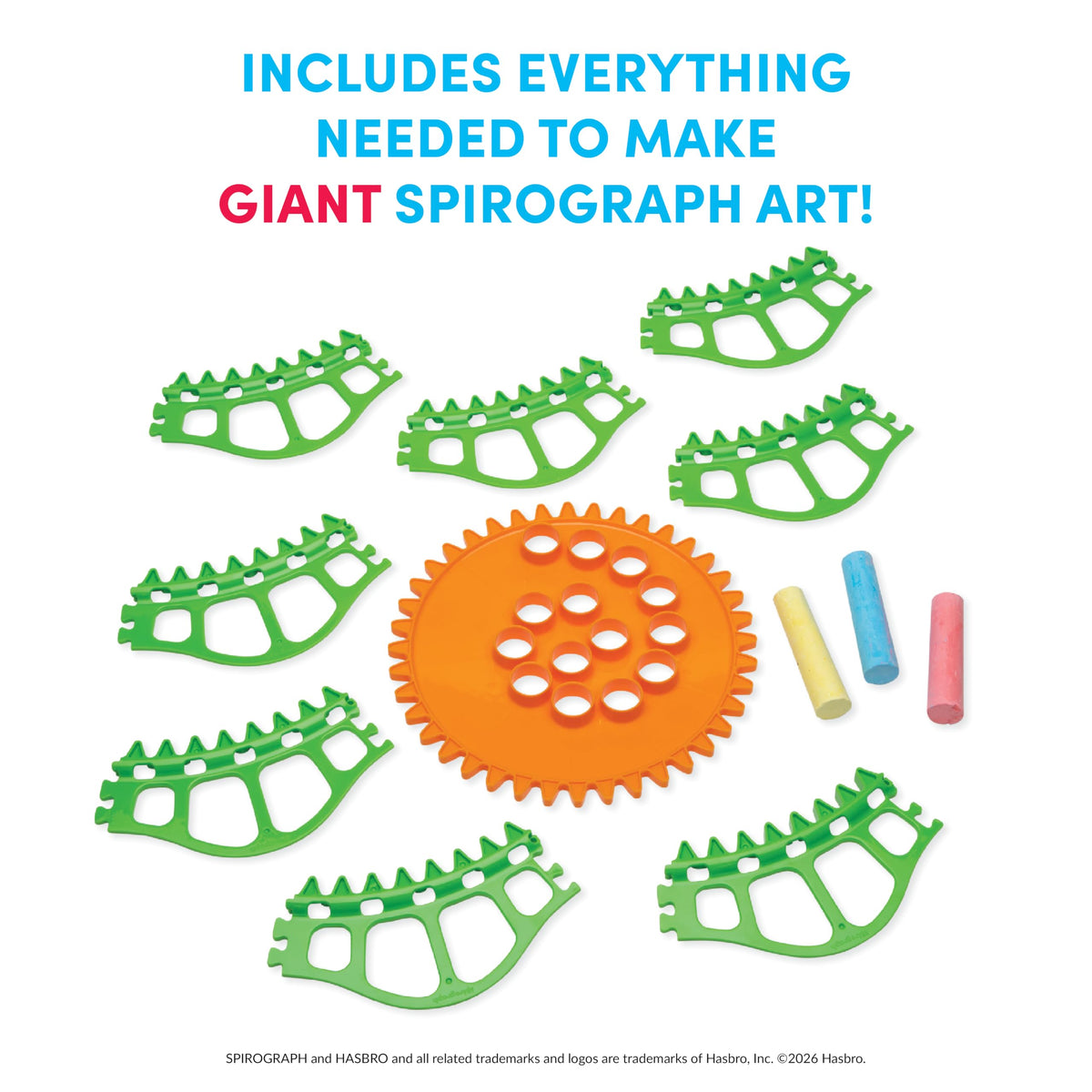 Spirograph Giant Outdoor Assembly and Play supports hands-on creativity outdoors.