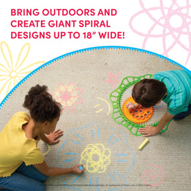Spirograph Giant Outdoor Sidewalk Art invites collaborative, mess-free family fun.