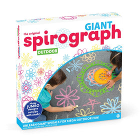 Spirograph Giant Outdoor Wheel creates bold 15-inch spirals for sidewalk art.