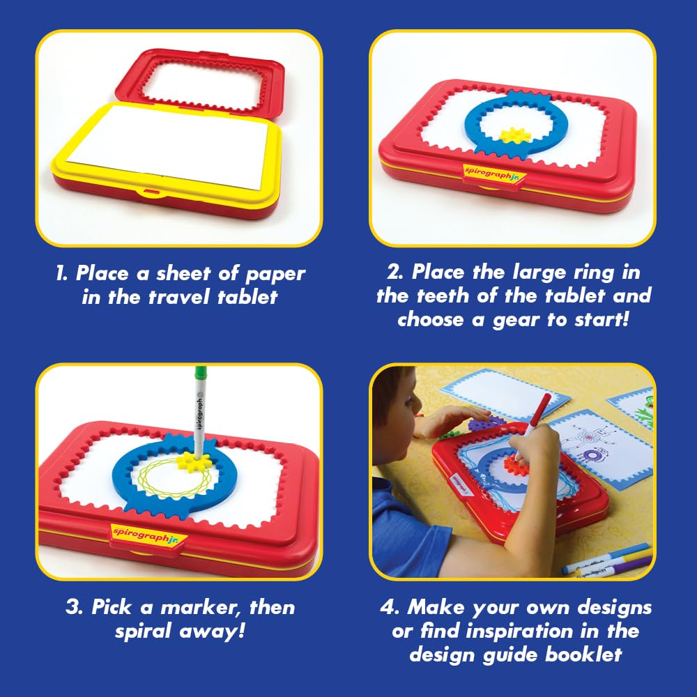 Spirograph Jr carry-along case displaying gear storage for tidy art kits.