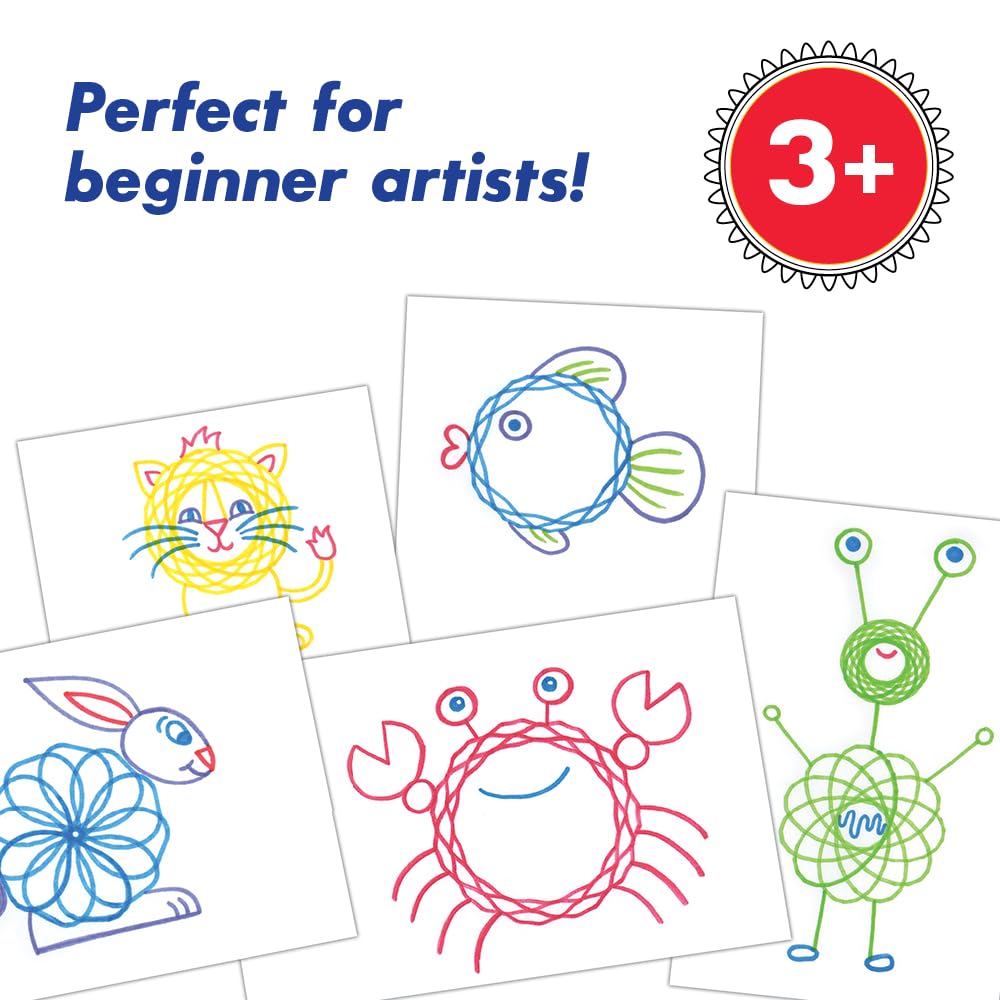 Spirograph Jr design paper pad provides ready drawing surface for projects.
