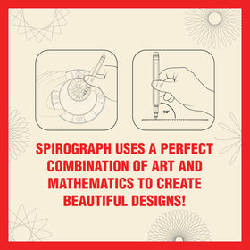 Spirograph putty stabilizes pieces for clean, hole-free spirals.