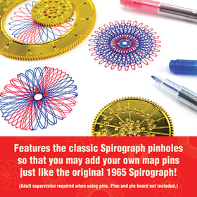 Spirograph retractable pens provide smooth lines on paper and beyond.
