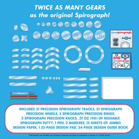 Unique arcs and gears from Spirograph spark endless spiral art possibilities.