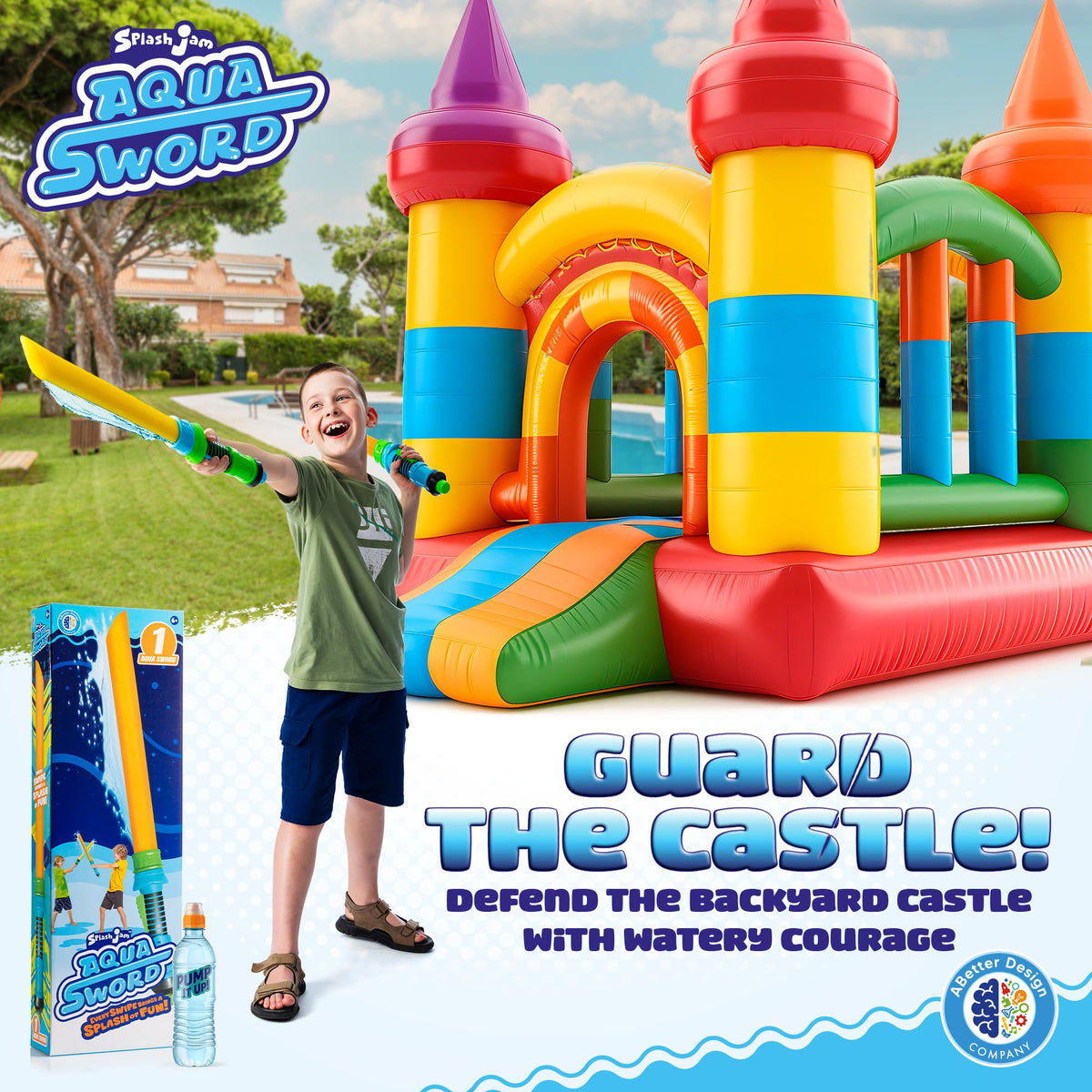 SPLASH JAM AQUA SWORD suitable for ages 6 and up.