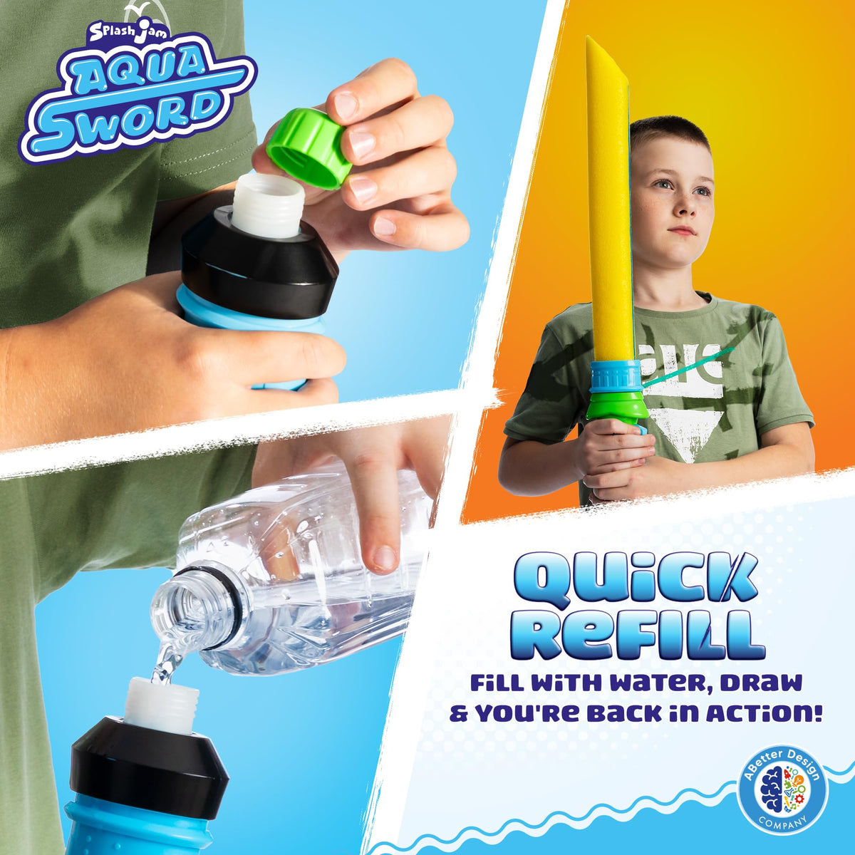SPLASH JAM AQUA SWORD portable set ideal for beach trips.