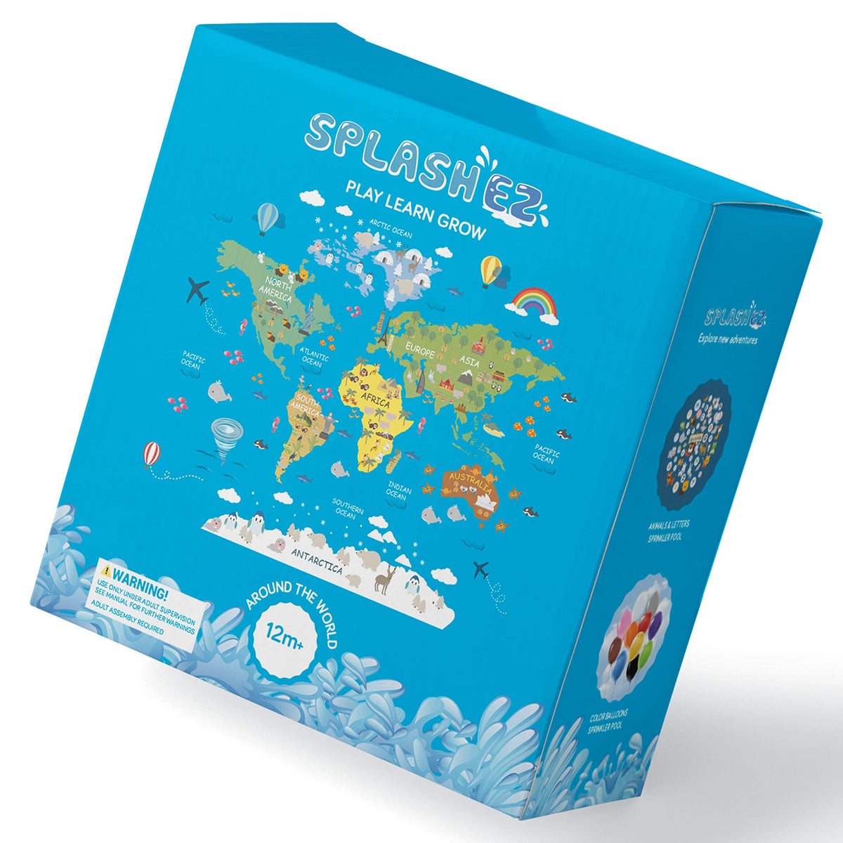 SplashEZ Around the World mat inspires imaginative play and exploration.