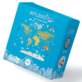 SplashEZ Around the World mat inspires imaginative play and exploration.