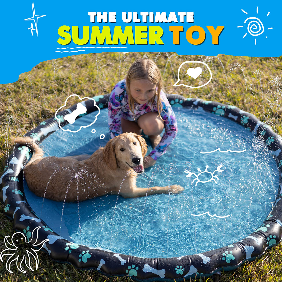 SplashEZ backyard setup in use for summer fun
