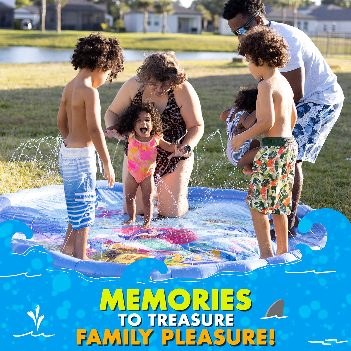 SplashEZ BPA-free and phthalate-free materials for worry-free outdoor fun.