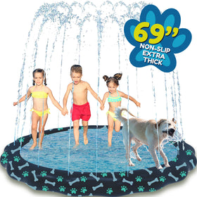 SplashEZ non-slip splash pad keeps kids safe during water play